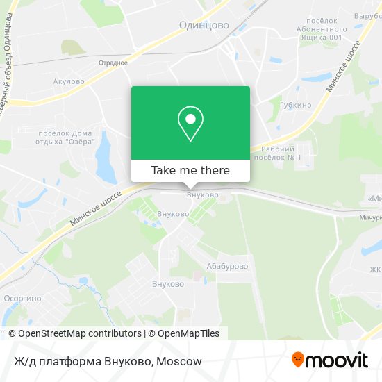 Ж/д платформа Внуково map