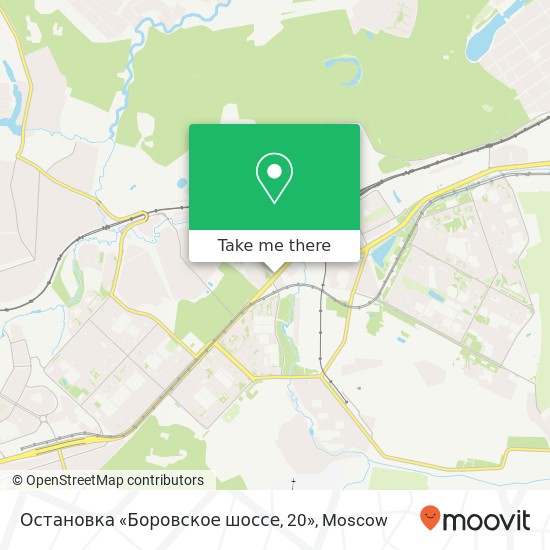 Остановка «Боровское шоссе, 20» map