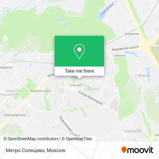 Метро Солнцево map