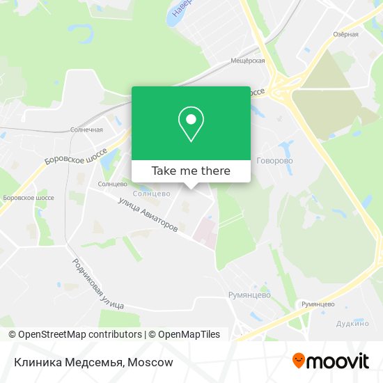 Клиника Медсемья map