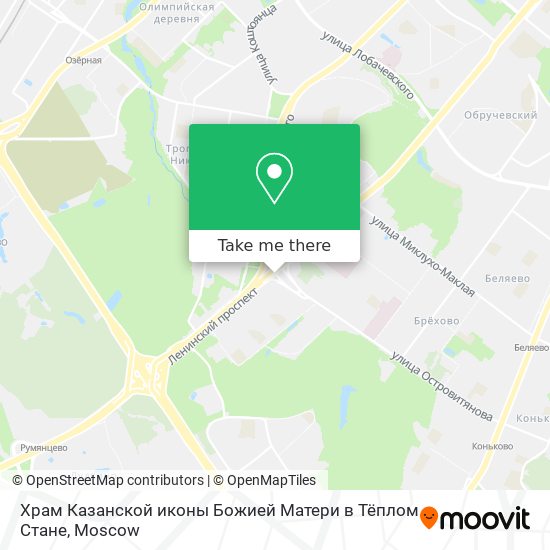 Храм Казанской иконы Божией Матери в Тёплом Стане map