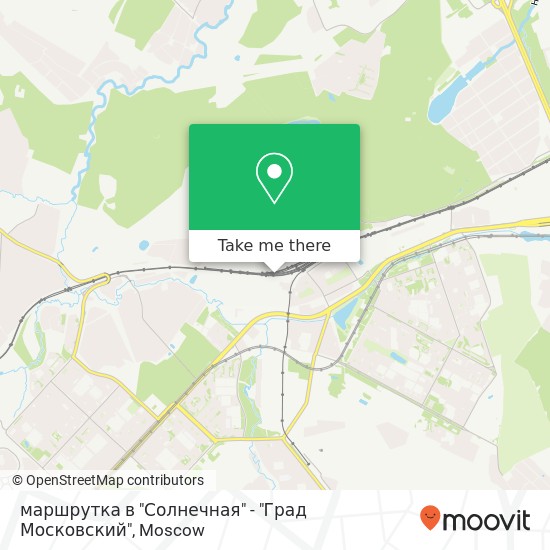 маршрутка в "Солнечная" - "Град Московский" map