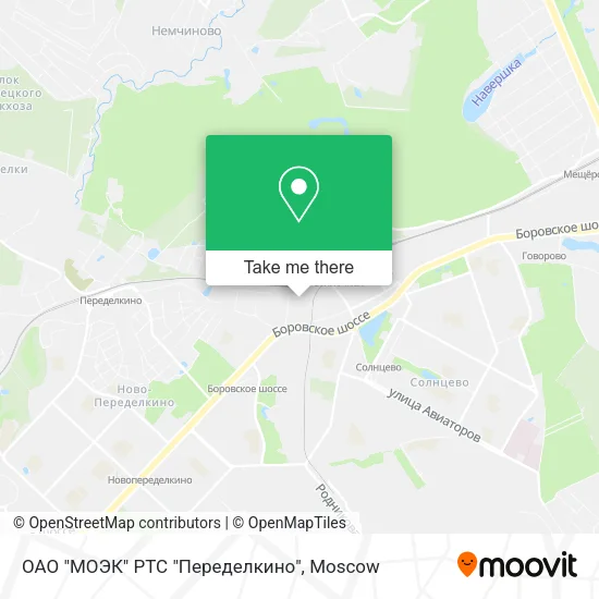 ОАО "МОЭК" РТС "Переделкино" map