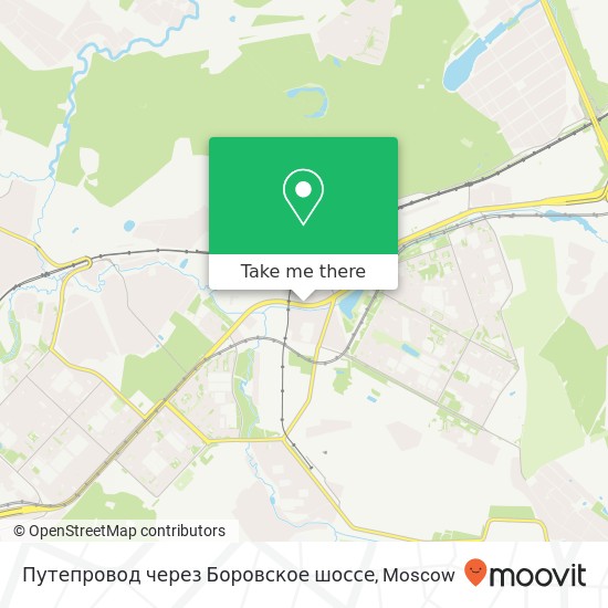 Путепровод через Боровское шоссе map