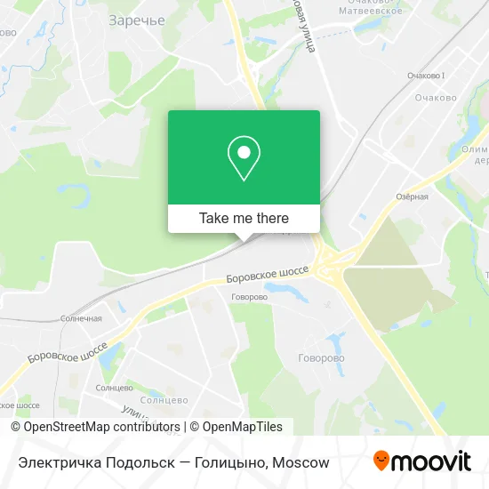 Электричка Подольск — Голицыно map