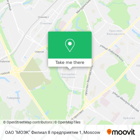 ОАО "МОЭК" Филиал 8 предприятие 1 map