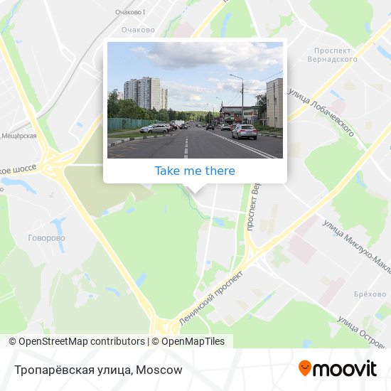 Тропарёвская улица map