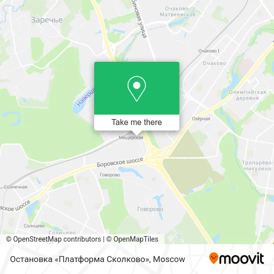 Остановка «Платформа Сколково» map