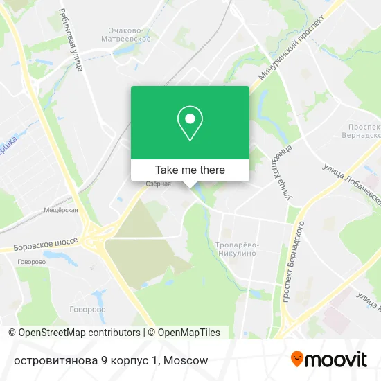 островитянова 9 корпус 1 map