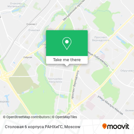 Столовая 6 корпуса РАНХиГС map