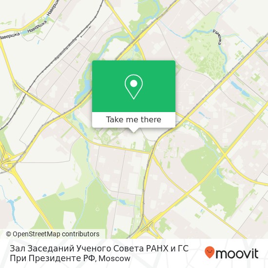 Зал Заседаний Ученого Совета РАНХ и ГС При Президенте РФ map