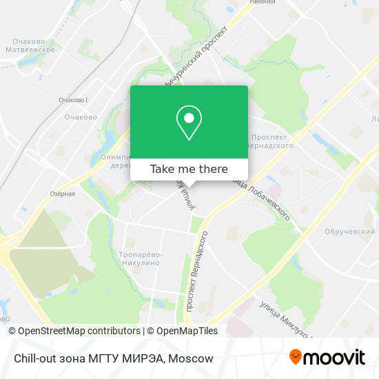 Chill-out зона МГТУ МИРЭА map