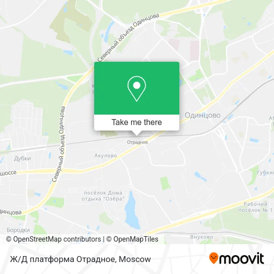 Ж/Д платформа Отрадное map