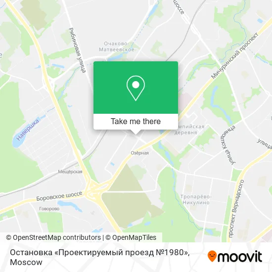 Остановка «Проектируемый проезд №1980» map