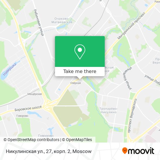 Никулинская ул., 27, корп. 2 map