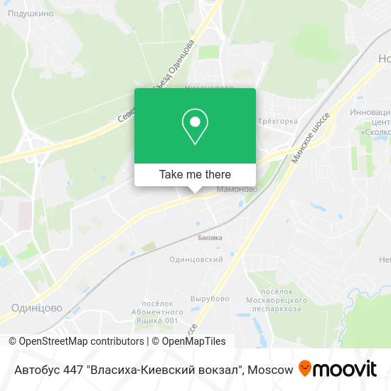 Автобус 447 "Власиха-Киевский вокзал" map