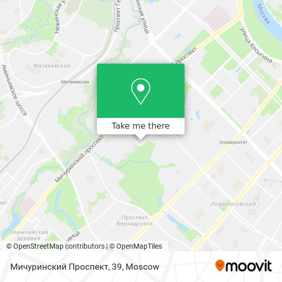 Мичуринский Проспект, 39 map