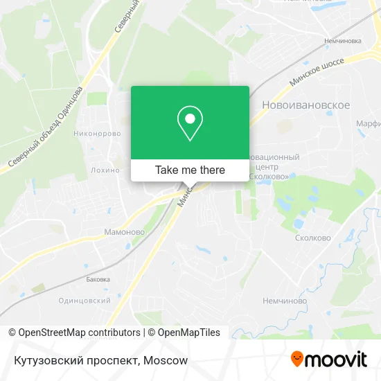 Кутузовский проспект map