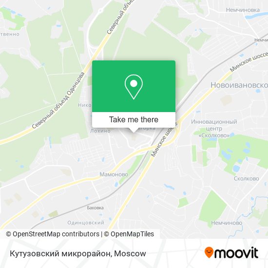 Кутузовский микрорайон map