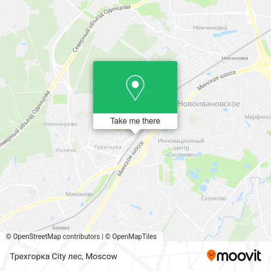 Трехгорка City лес map