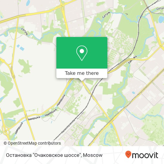 Остановка "Очаковское шоссе" map
