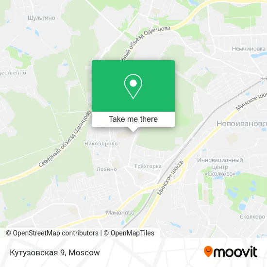 Кутузовская 9 map