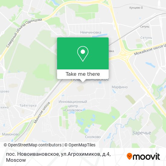 пос. Новоивановское, ул.Агрохимиков, д.4 map