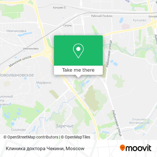 Клиника доктора Чекини map