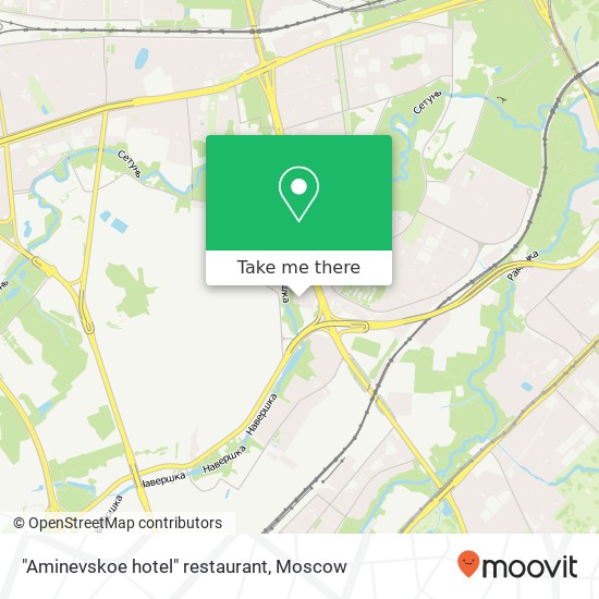 "Aminevskoe hotel" restaurant map