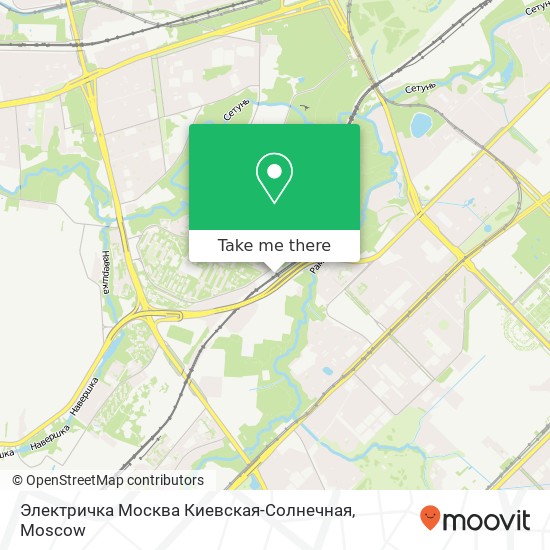 Электричка Москва Киевская-Солнечная map
