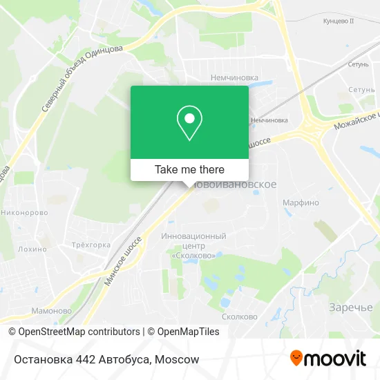 Остановка 442 Автобуса map
