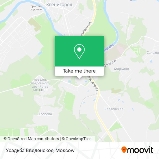 Усадьба Введенское map