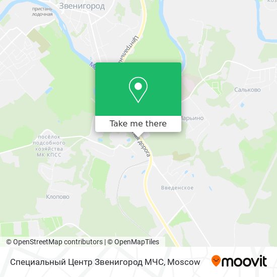Специальный Центр Звенигород МЧС map