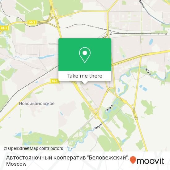 Автостояночный кооператив "Беловежский" map