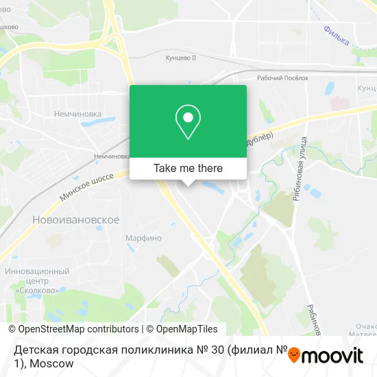 Детская городская поликлиника № 30 (филиал № 1) map