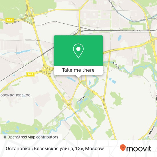 Остановка «Вяземская улица, 13» map