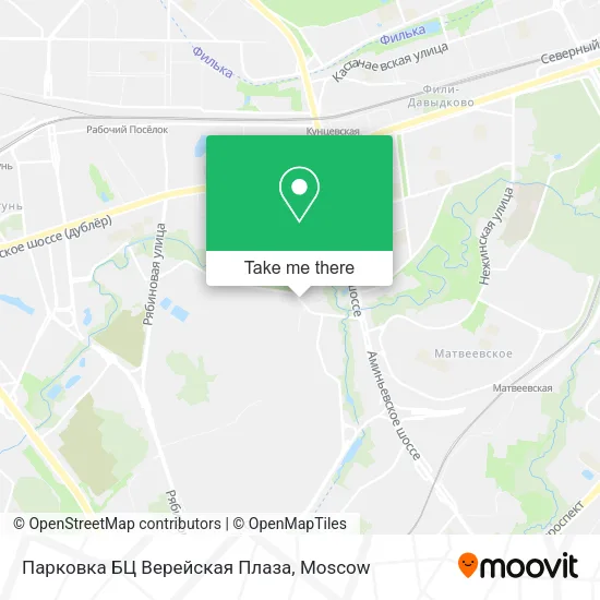 Парковка БЦ Верейская Плаза map