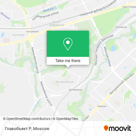Главобъект Р map