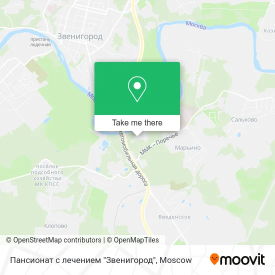 Пансионат с лечением "Звенигород" map