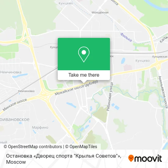 Остановка «Дворец спорта "Крылья Советов"» map