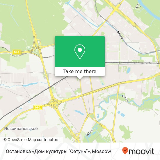 Остановка «Дом культуры "Сетунь"» map