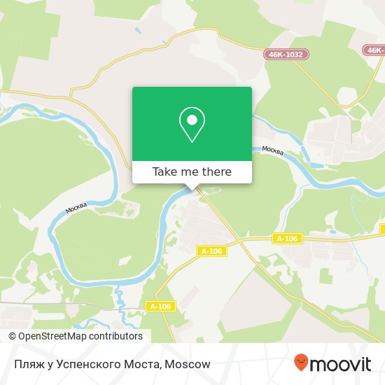 Пляж у Успенского Моста map