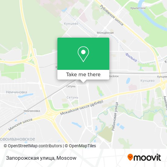 Запорожская улица map