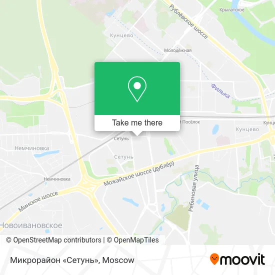 Микрорайон «Сетунь» map