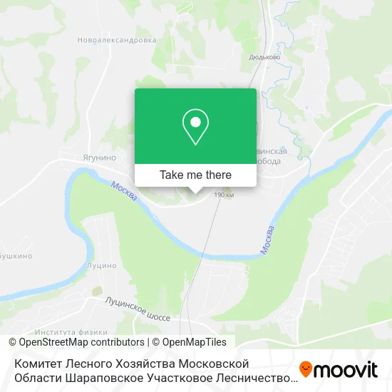 Комитет Лесного Хозяйства Московской Области Шараповское Участковое Лесничество map