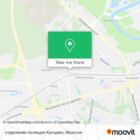 отделение полиции Кунцево map