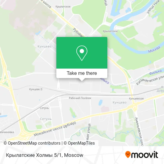 Крылатские Холмы 5/1 map
