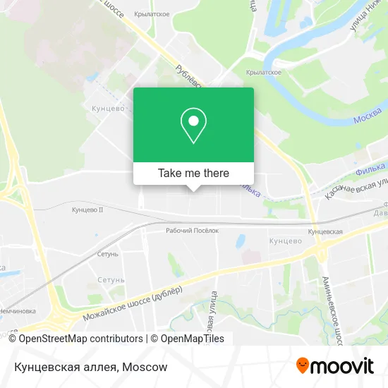 Кунцевская аллея map