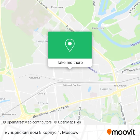 кунцевская дом 8 корпус 1 map