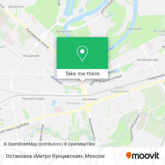 Остановка «Метро Кунцевская» map